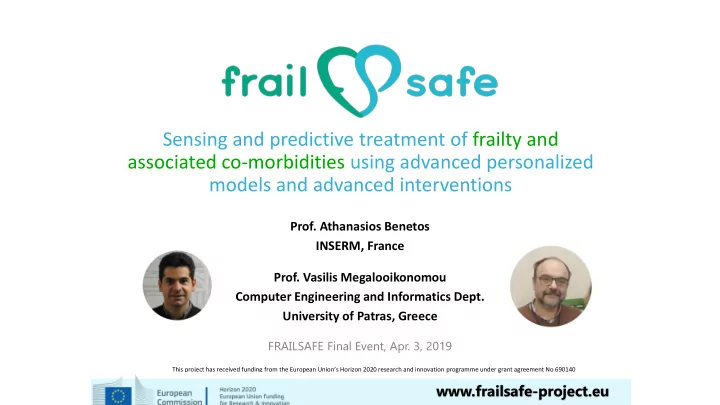 sensing and predictive treatment of frailty and