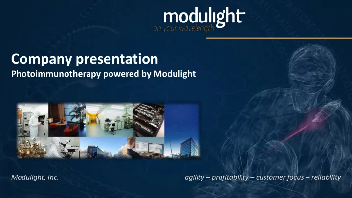 company presentation