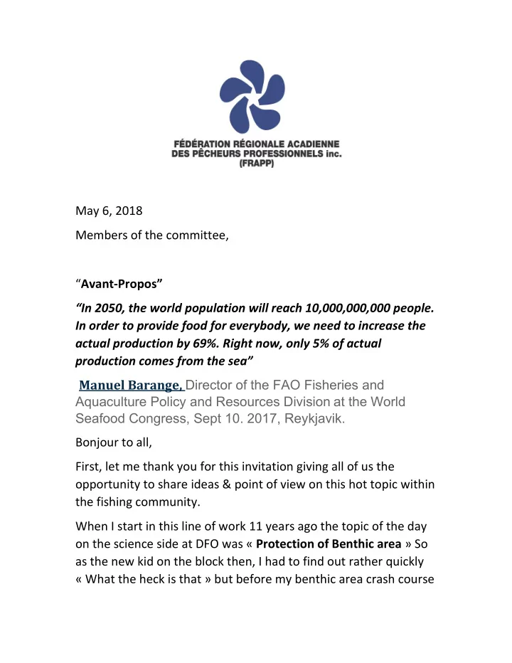 may 6 2018 members of the committee avant propos in 2050