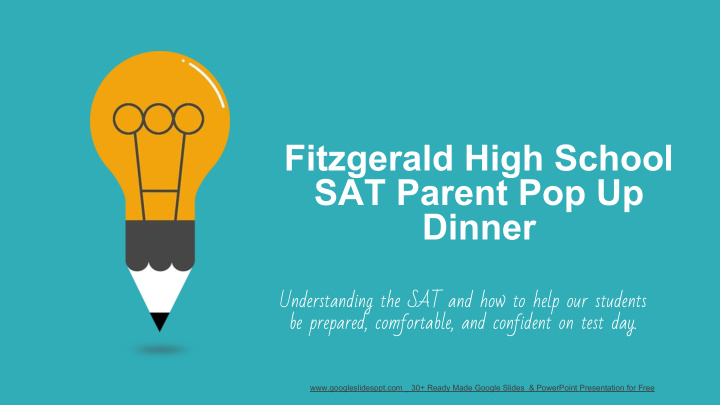 fitzgerald high school sat parent pop up dinner