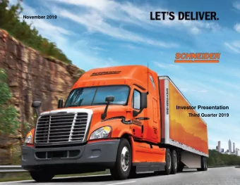 Investor Presentation  Third Quarter 2019  Disclaimer and Forward-Looking Statements  Special Note