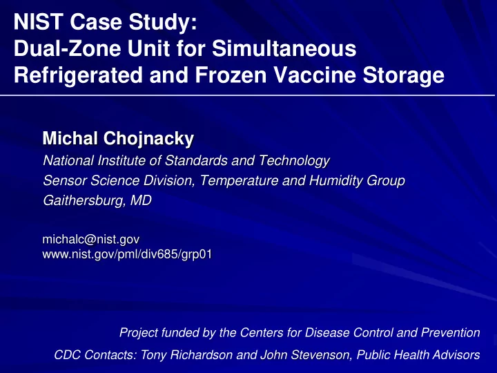 nist case study dual zone unit for simultaneous