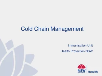 Cold Chain Management  Immunisation Unit  Health Protection NSW  Types of vaccine storage