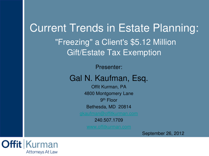 current trends in estate planning