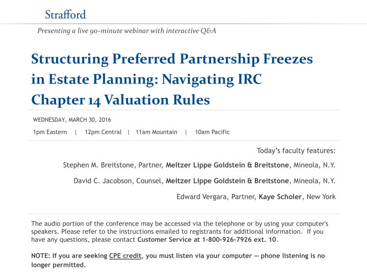 structuring preferred partnership freezes in estate