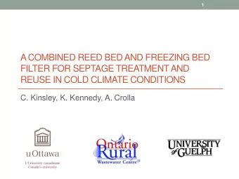 A COMBINED REED BED AND FREEZING BED  FILTER FOR SEPTAGE TREATMENT AND  REUSE IN COLD CLIMATE