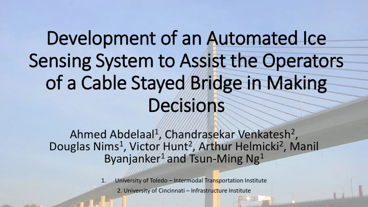 dev evelopm pmen ent o of an a automated i ed ice e sen