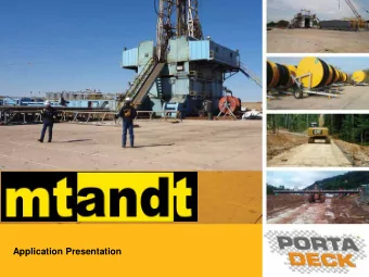 Application Presentation  ABOUT    Indias largest supplier of temporary rig mats, roadways,