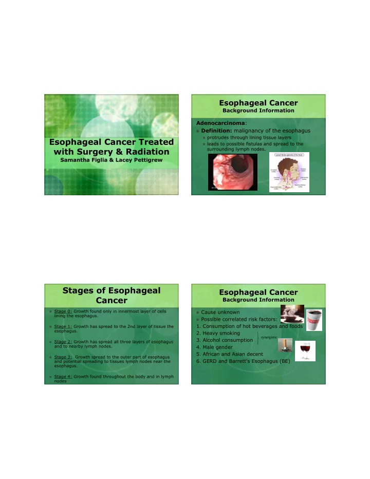 esophageal cancer treated
