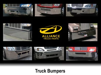 Truck Bumpers Overview  Alliance value &amp; warranty  Truly ALL MAKES offering  155+