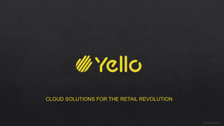 investor presentation cloud solutions for the retail