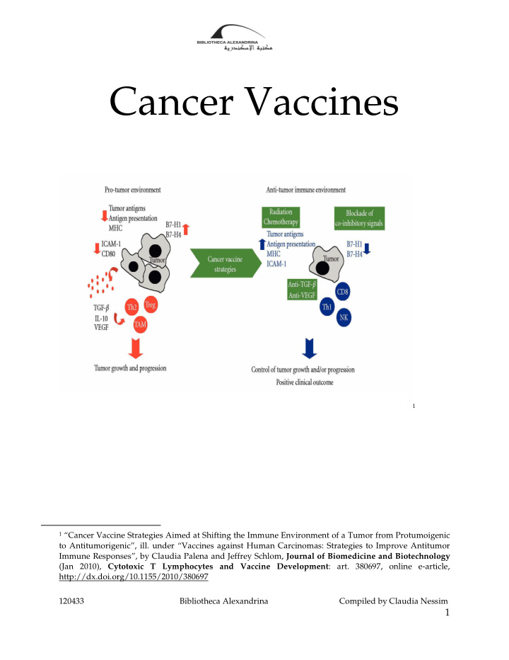 cancer vaccines