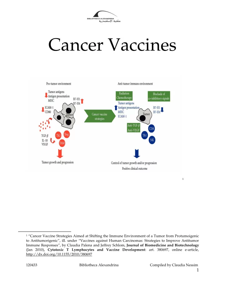 cancer vaccines