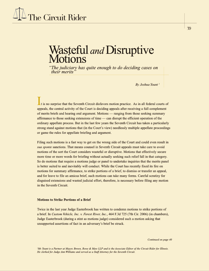 asteful and disruptive w motions