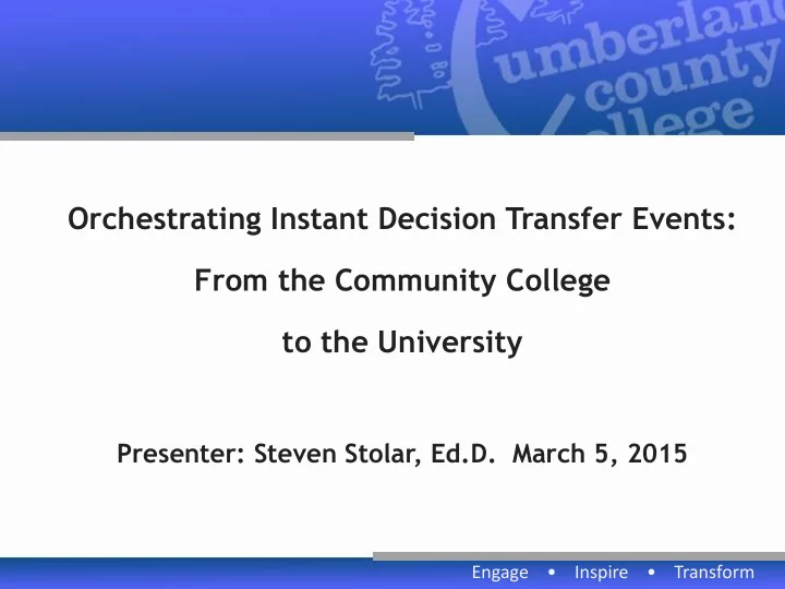 engage inspire transform thank you to the pa transfer and