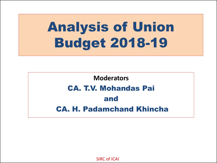 budget 2018 19