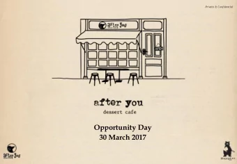Opportunity Day  30 March 2017  Draft  Background and Business  Company History and Background  20