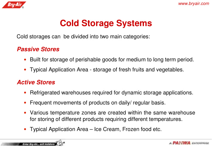cold storage systems