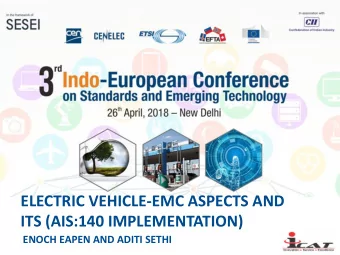 ELECTRIC VEHICLE-EMC ASPECTS AND  ITS (AIS:140 IMPLEMENTATION)  ENOCH EAPEN AND ADITI SETHI