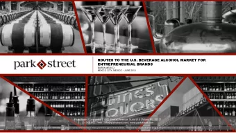 ROUTES TO THE U.S. BEVERAGE ALCOHOL MARKET FOR  ENTREPRENEURIAL BRANDS  BARRA MEXICO MEXICO CITY,