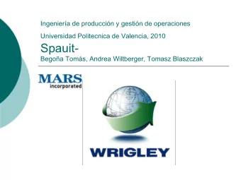 Spauit-  Begoa Toms, Andrea Wiltberger, Tomasz Blaszczak  Project Task 1  Description of