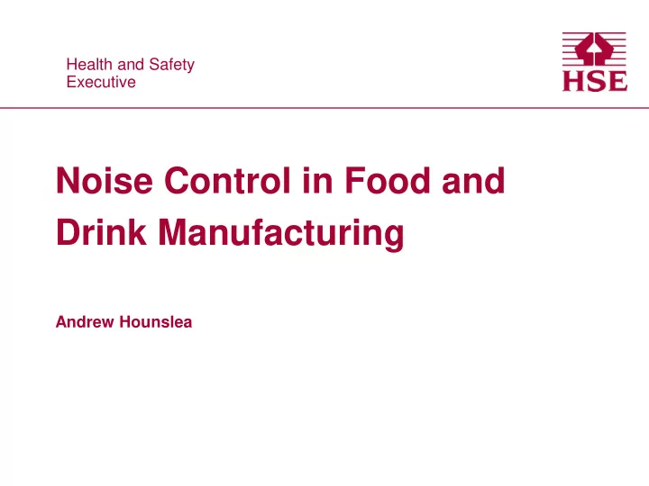 drink manufacturing