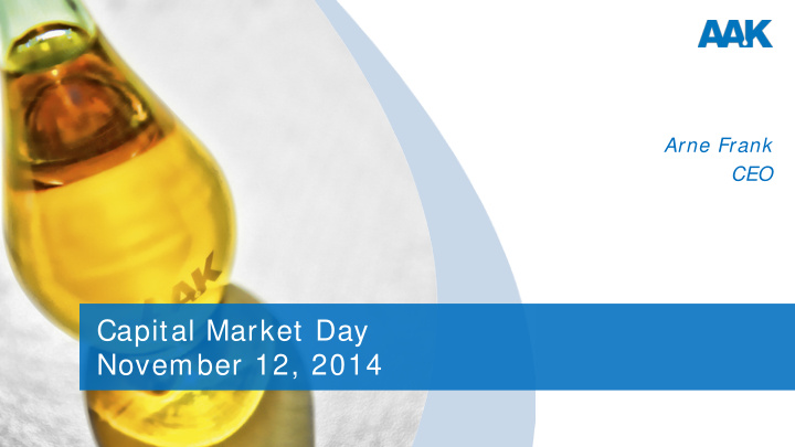 capital market day november 12 2014 forward looking