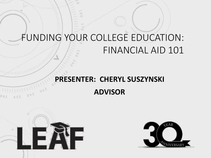 financial aid 101