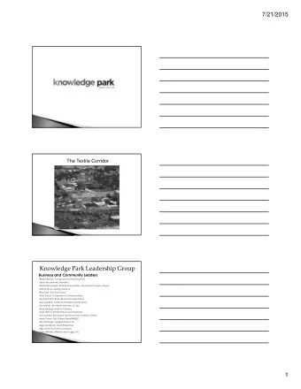 Knowledge Park Leadership Group  Business and Community Leaders  Bryant Barnes, Comporium