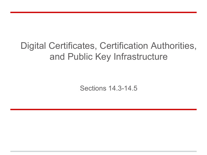 digital certificates certification authorities and public