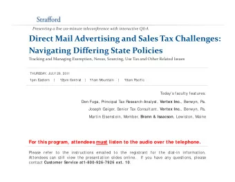 Direct Mail Advertising and Sales Tax Challenges: Navigating Differing State Policies Tracking and