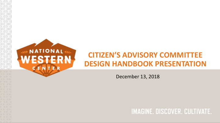 citizen s advisory committee design handbook presentation