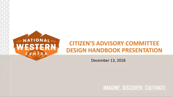 citizen s advisory committee design handbook presentation
