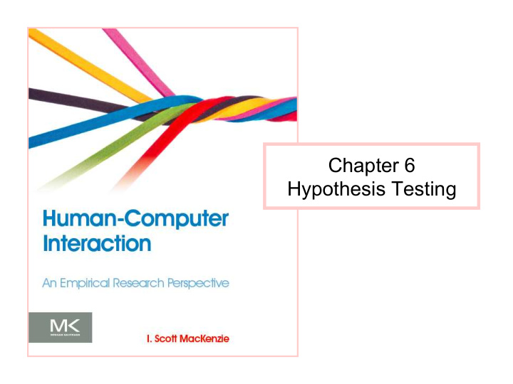 chapter 6 hypothesis testing what is hypothesis testing