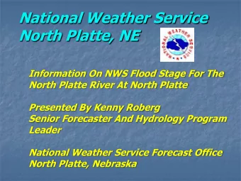 National Weather Service  North Platte, NE  Information On NWS Flood Stage For The  North Platte