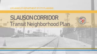 SLA  LAUSON C  CORRIDOR  Transit Neighborhood Plan  1  Background  What is Metro working on?  What