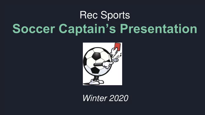 soccer captain s presentation