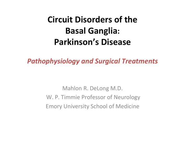 parkinson s disease