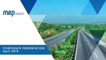 CORPORATE PRESENTATION  April 2018  1  Executive Summary  Header Goes Here  MEP Infrastructure