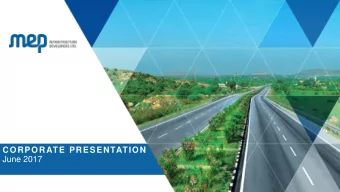 CORPORATE PRESENTATION  June 2017  1  Executive Summary  Header Goes Here  MEP Infrastructure