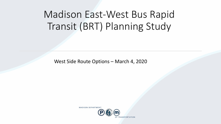 transit brt planning study