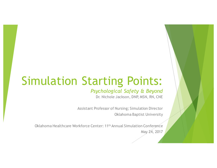 simulation starting points
