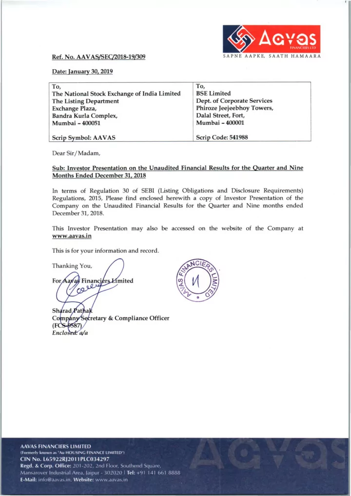 aavas financiers limited