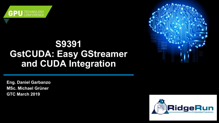 s9391 gstcuda easy gstreamer and cuda integration