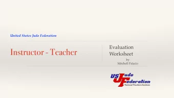 Instructor - Teacher  Worksheet  by  Mitchell Palacio  Introduction  1 pt. ea. / 2 Total pts. (If