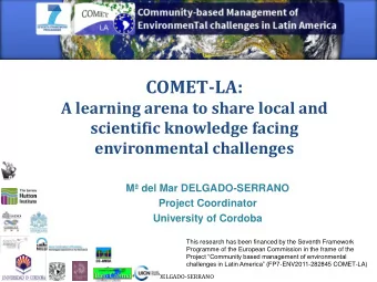 COMET-LA:  A learning arena to share local and  scientific knowledge facing  environmental