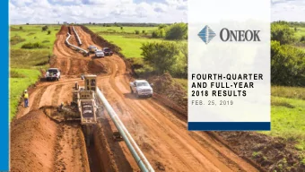 FOURTH-QUARTER  AND FULL-YEAR  2018 RESULTS  F E B .  2 5 ,  2 0 1 9  FORWARD-LOOKING STATEMENTS