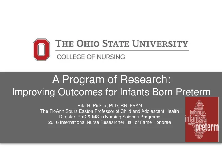 a program of research