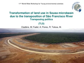 Transformation of land use in Sousa microbasin  due to the transposition of So Francisco River