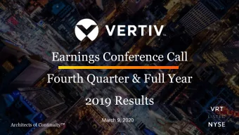 Earnings Conference Call  Fourth Quarter &amp; Full Year  2019 Results  March 9, 2020  Architects